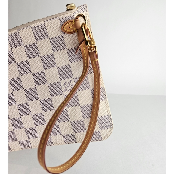 Authentic Louis Vuitton Damier Azur Neverfull Pochette #4002M - Picture 6 of 7